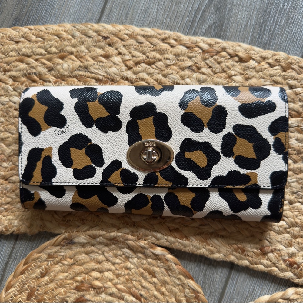 Coach Leopard Print Wallet